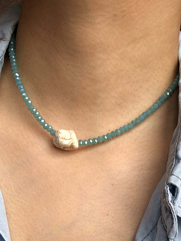 Gold Punk Bohemian Beads Multilayer Necklace-Curvy-Faja