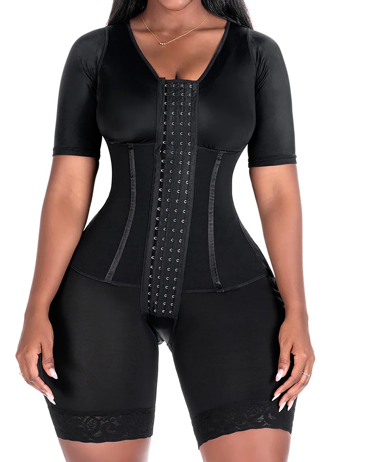Shapewear for Women Tummy Control Fajas Waist Trainer Bodysuits Butt Lifter Upper Arm Compression Shaper-Curvy-Faja