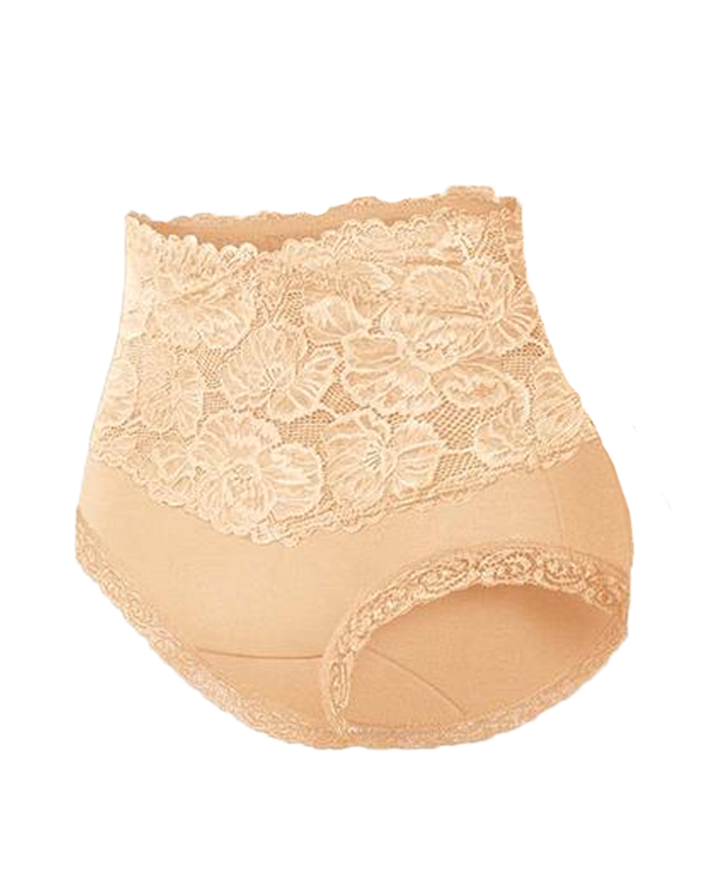 Buttock-Lifting Tummy-Flattening Lace Panties-Curvy-Faja