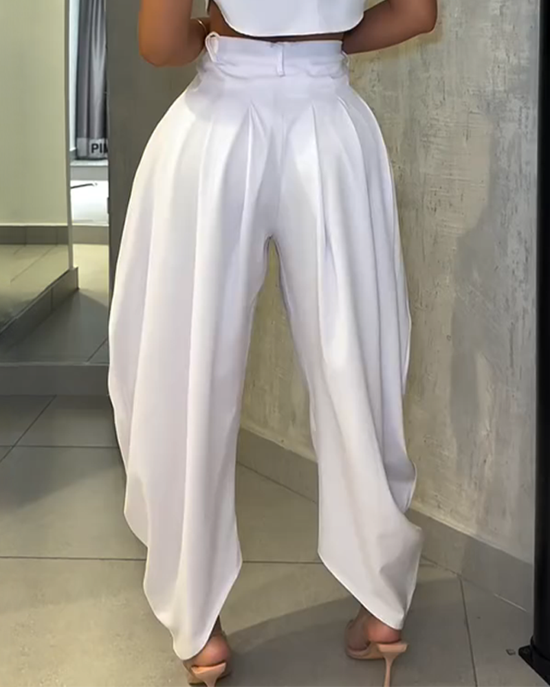 Casual High-Waist Wide-Leg Pants (Pre-Sale)