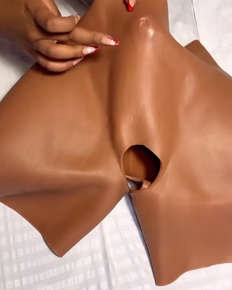 Open crotch food-grade silicone short hip pad with three-year service life