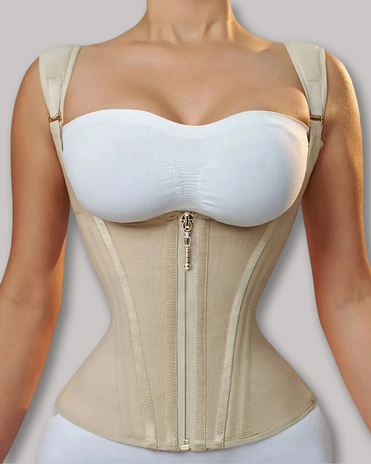 Waist Trainer for Women Corset Vest Body Shaper Cincher Trimmer Tank Top Sport Girdle with Steel Bones-Curvy-Faja