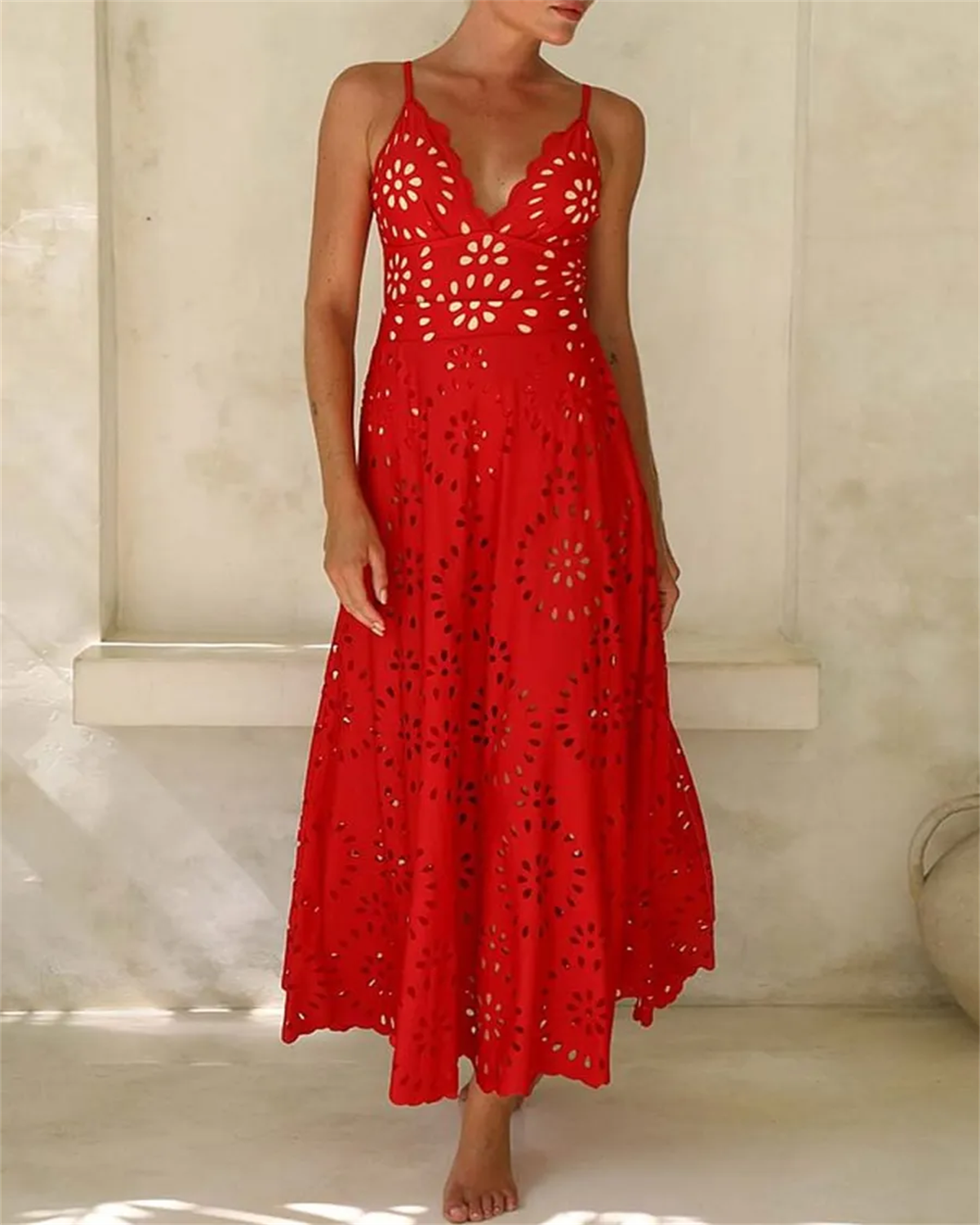 Flower Hollow One Piece Swimsuit and Skirt-Curvy-Faja