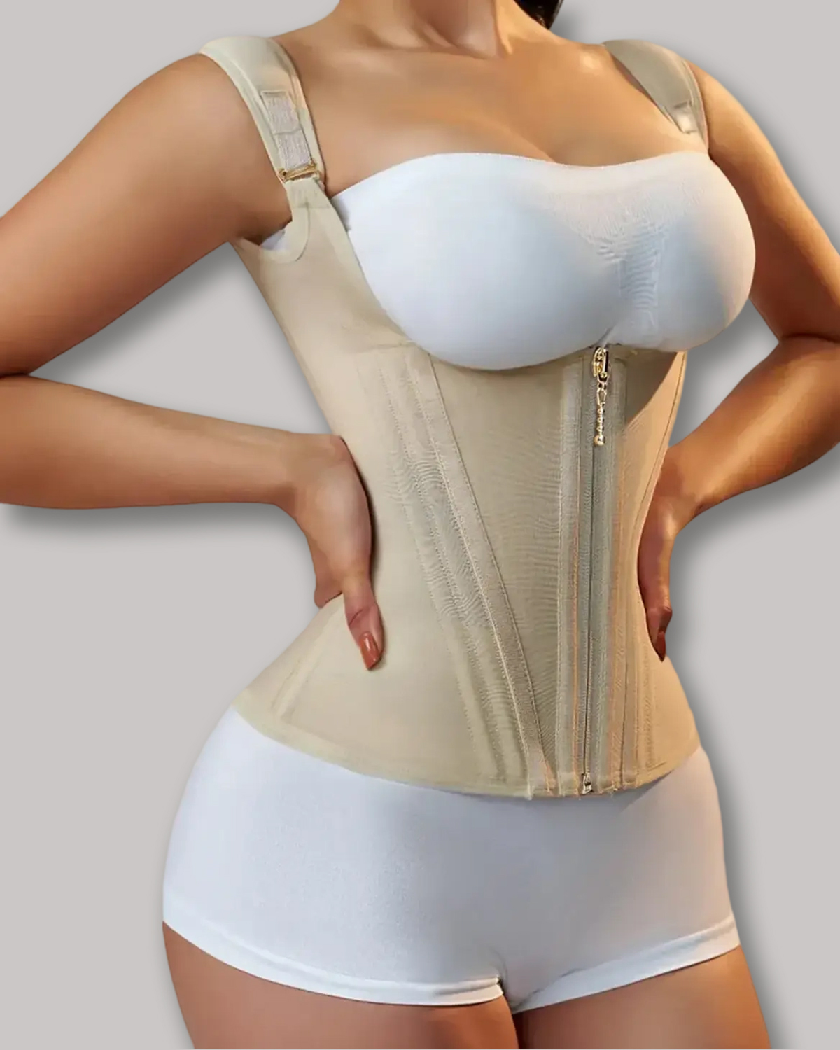 Waist Trainer for Women Corset Vest Body Shaper Cincher Trimmer Tank Top Sport Girdle with Steel Bones-Curvy-Faja