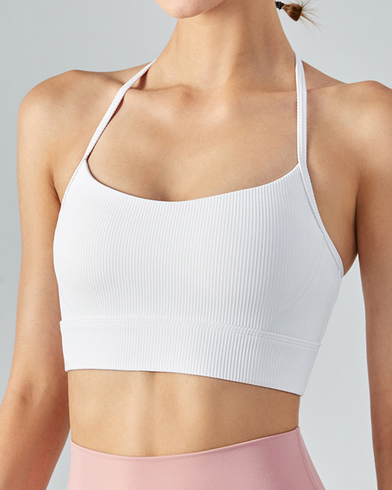 Halter Neck Yoga Vest-Curvy-Faja