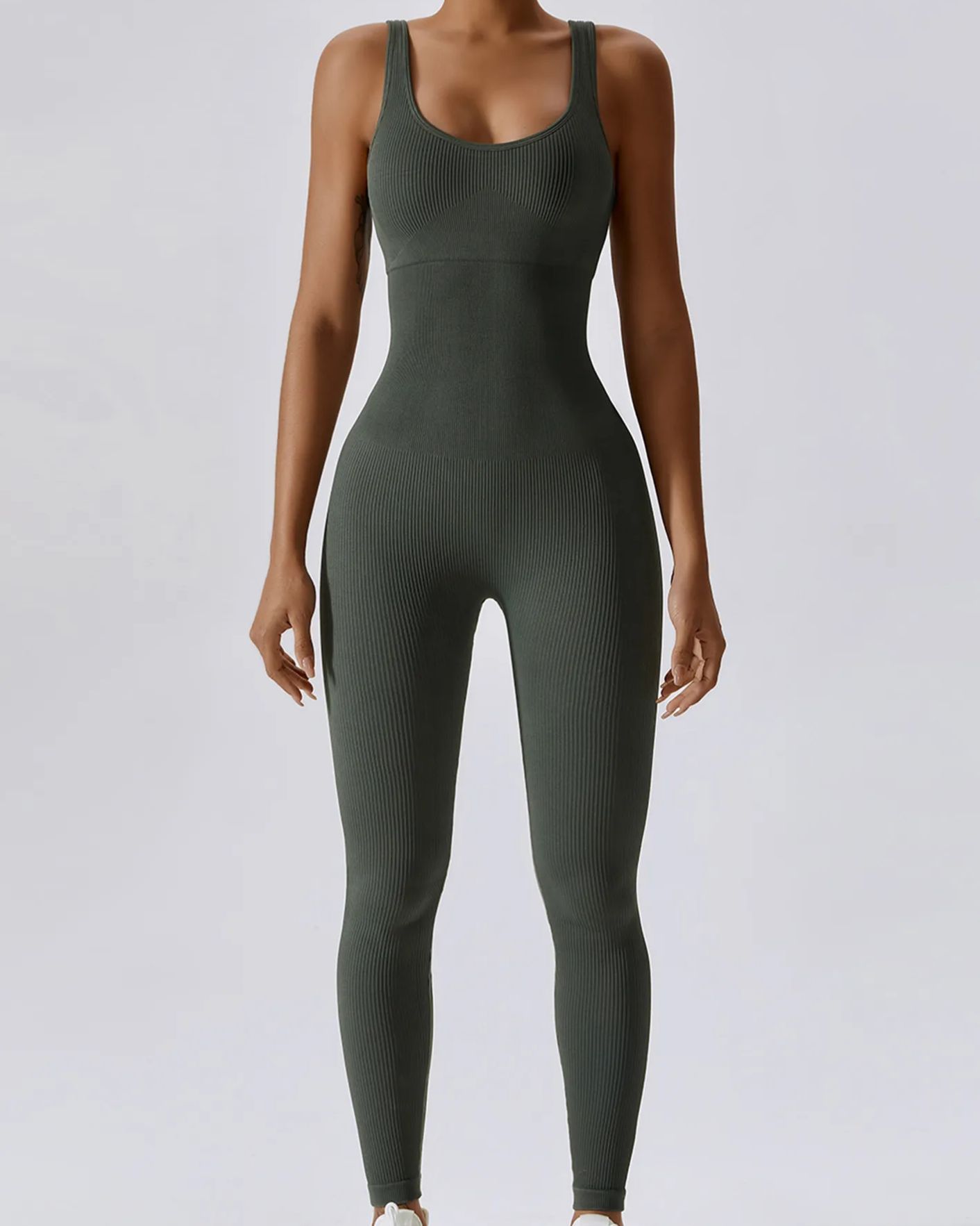 Slim-Fit Stretch Jumpsuit With Seamless Tummy Tuck