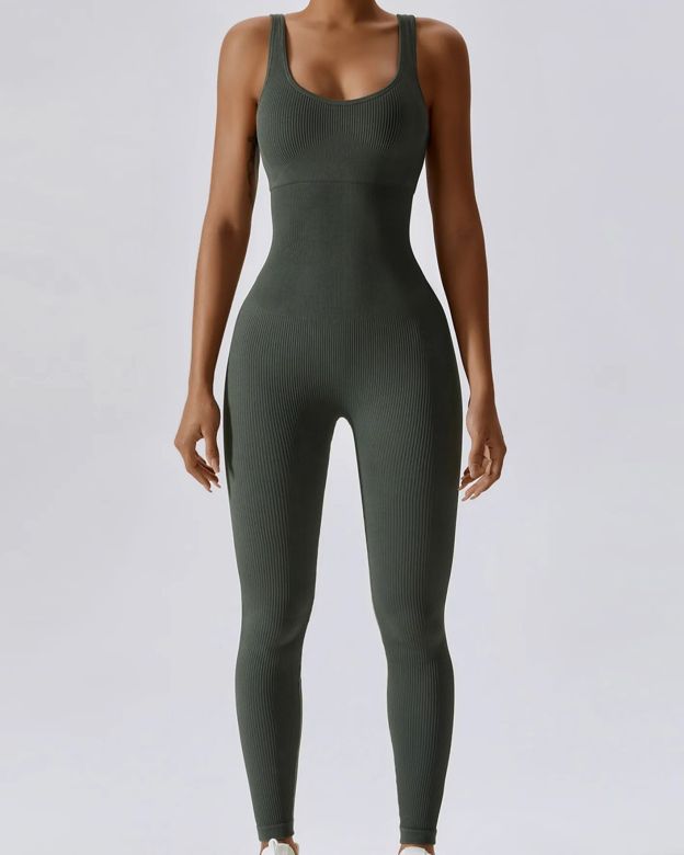Slim-Fit Stretch Jumpsuit With Seamless Tummy Tuck