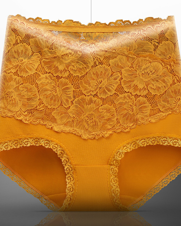 High Waist Tummy Control Sexy Lace Panties-Curvy-Faja