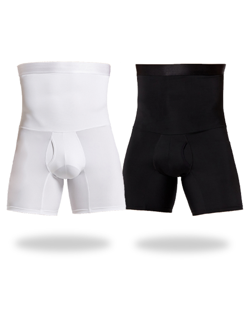 Men's Breathable Double Layer Waist Shaping Butt Lifting Slimming Pants