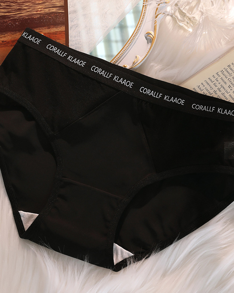 Sexy Mid-Waist Seamless Panties With Soft And Glutinous Mesh