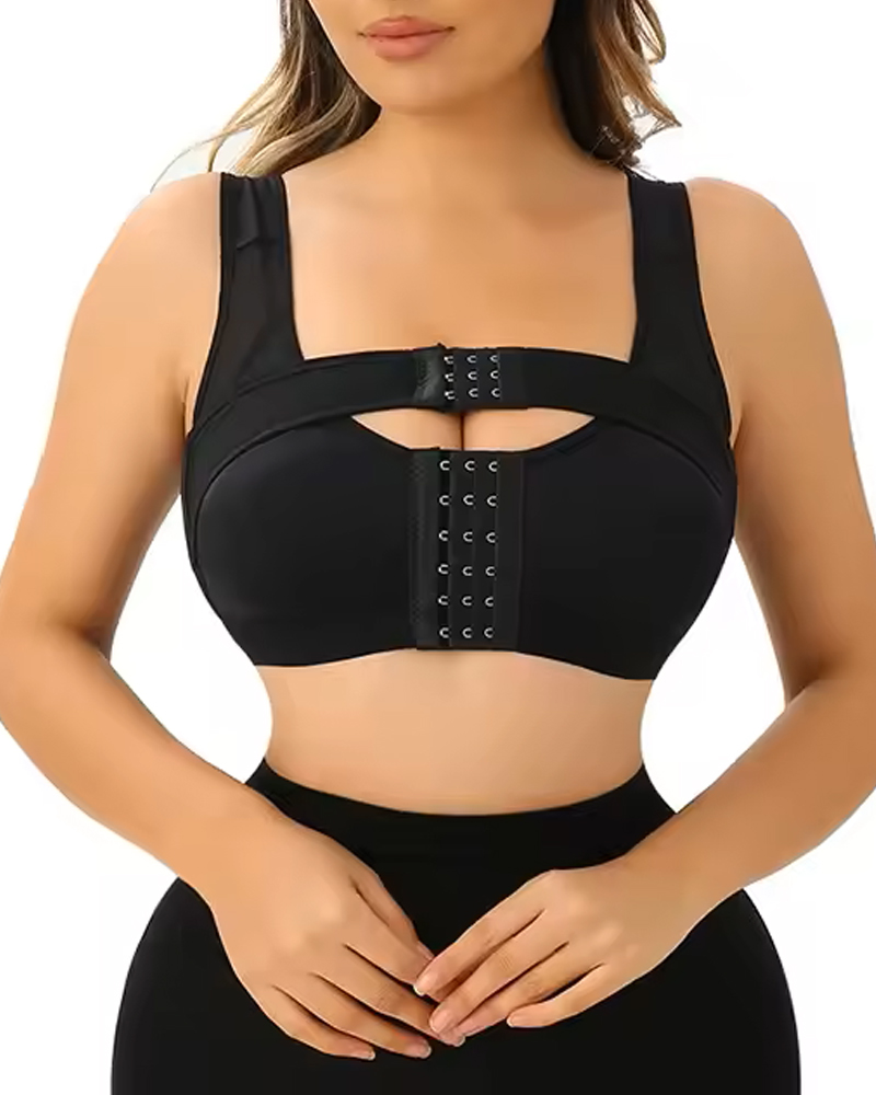 Front Clasp Shaping Bra-Curvy-Faja