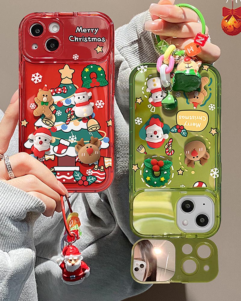 Christmas Flip Mirror Phone Case-Curvy-Faja
