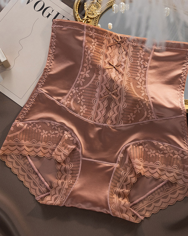 High-Waisted, Seamless Lace Panties
