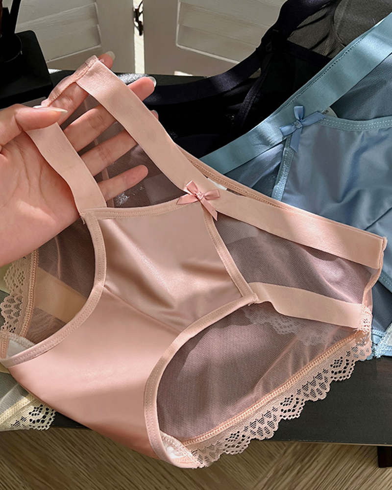 Sexy Hollow Satin Panties