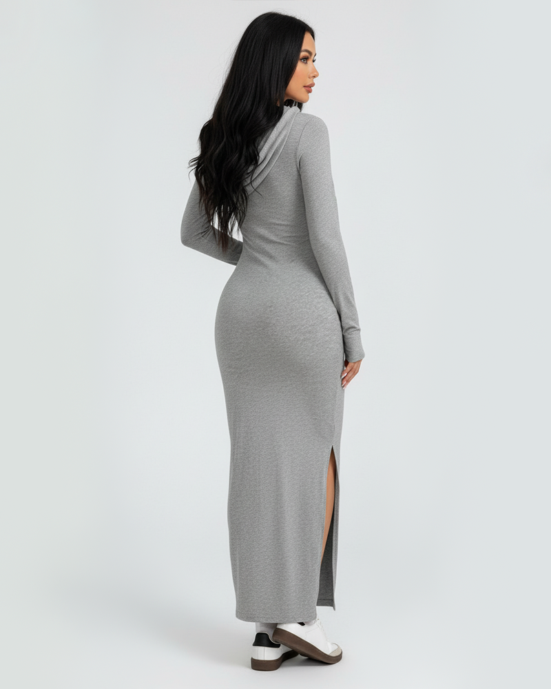 Women's Fashion Casual Hooded Slim Fit Long Sleeve Dress