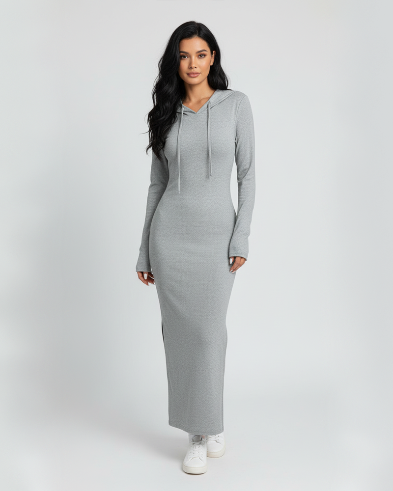 Women's Fashion Casual Hooded Slim Fit Long Sleeve Dress