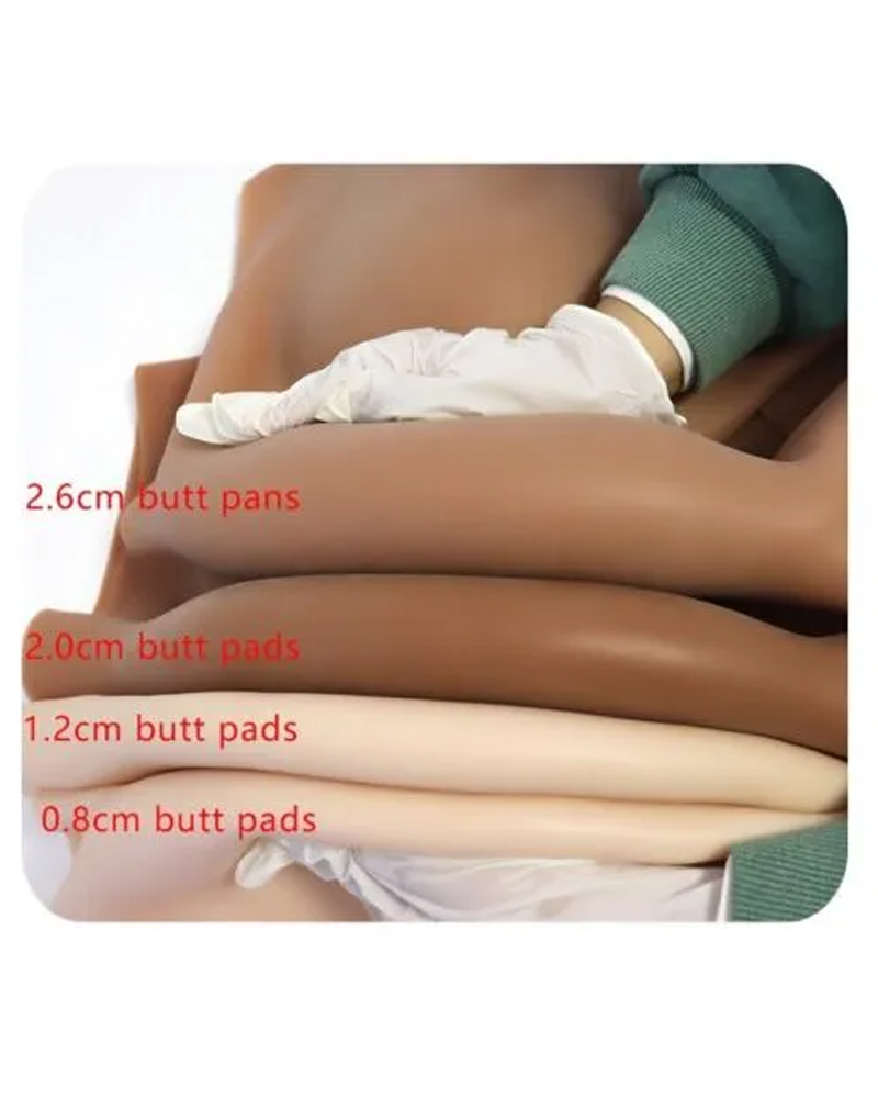 Open crotch food-grade silicone short hip pad with three-year service life