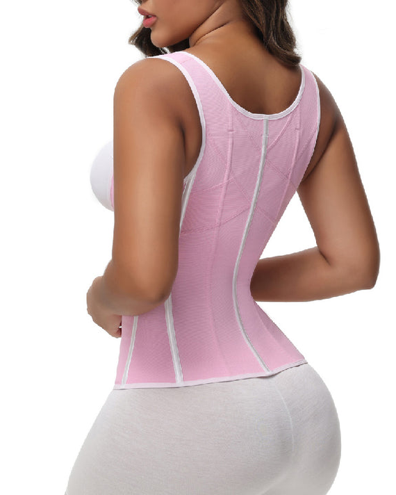 Women's Double Compression Bone Waist Trainer Tummy Control Postpartum Corset Vest
