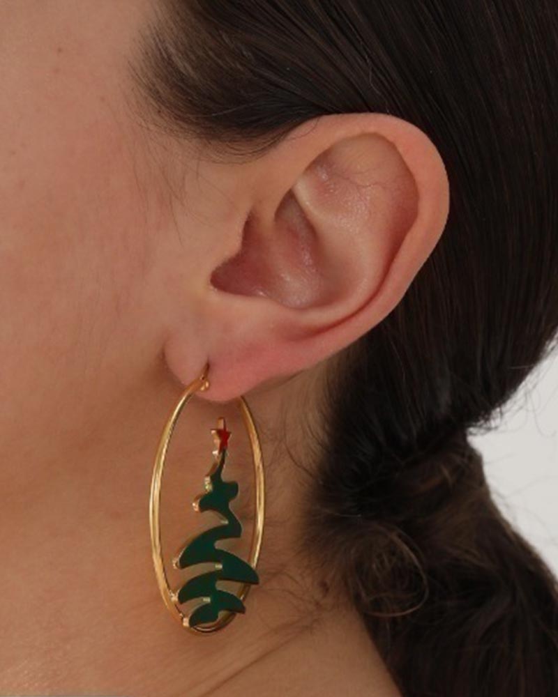 Christmas Light Luxury Earrings-Curvy-Faja