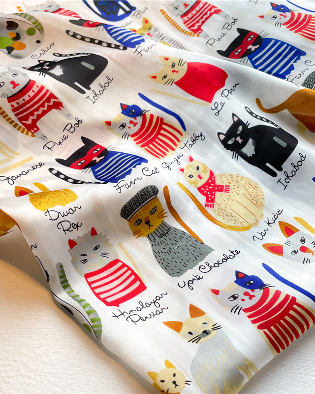 Cute Cat Scarf-Curvy-Faja