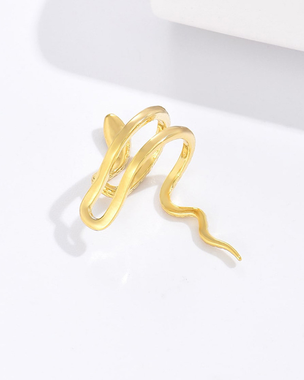 Snake-Shaped Ear Cuff 3 Dimensional Earrings Without Piercing-Curvy-Faja