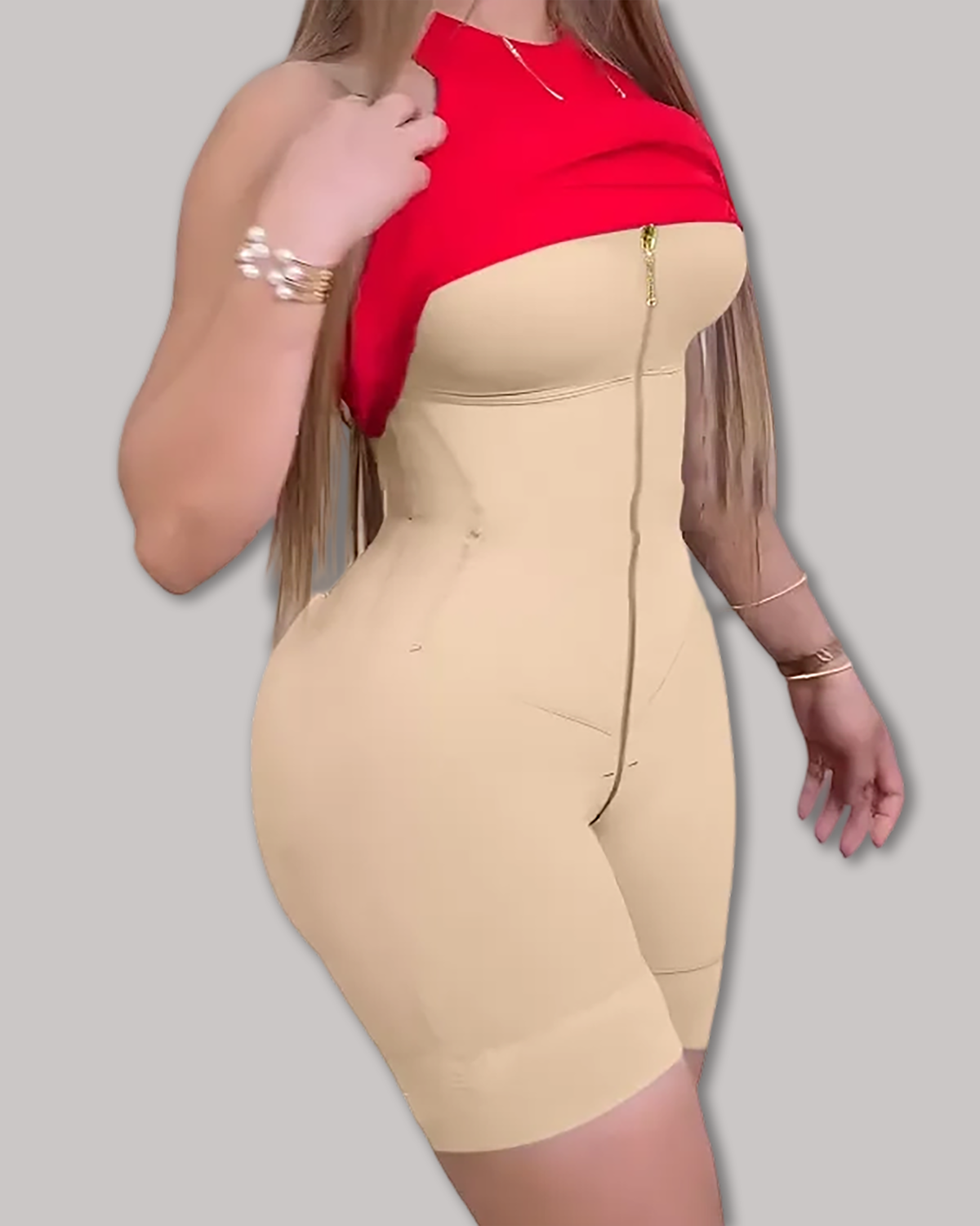 Women's Front Zipper Tummy Controlling Full Body Shaper