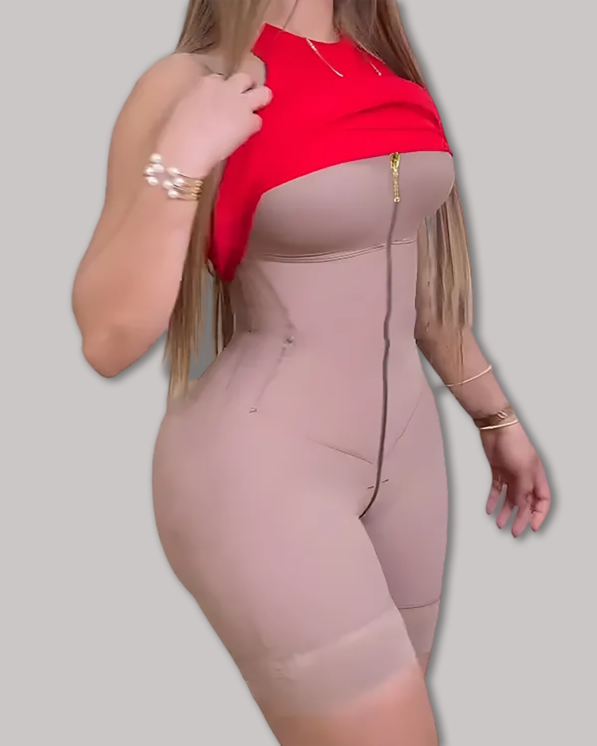 Women's Front Zipper Tummy Controlling Full Body Shaper