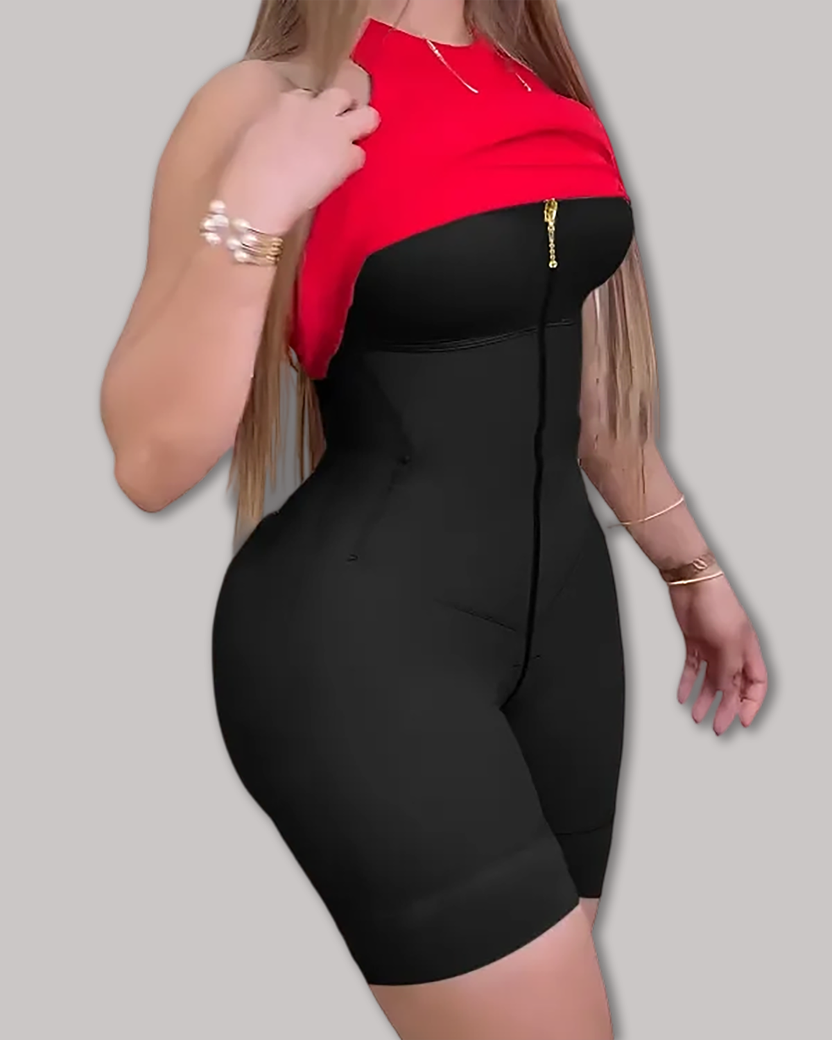 Women's Front Zipper Tummy Controlling Full Body Shaper