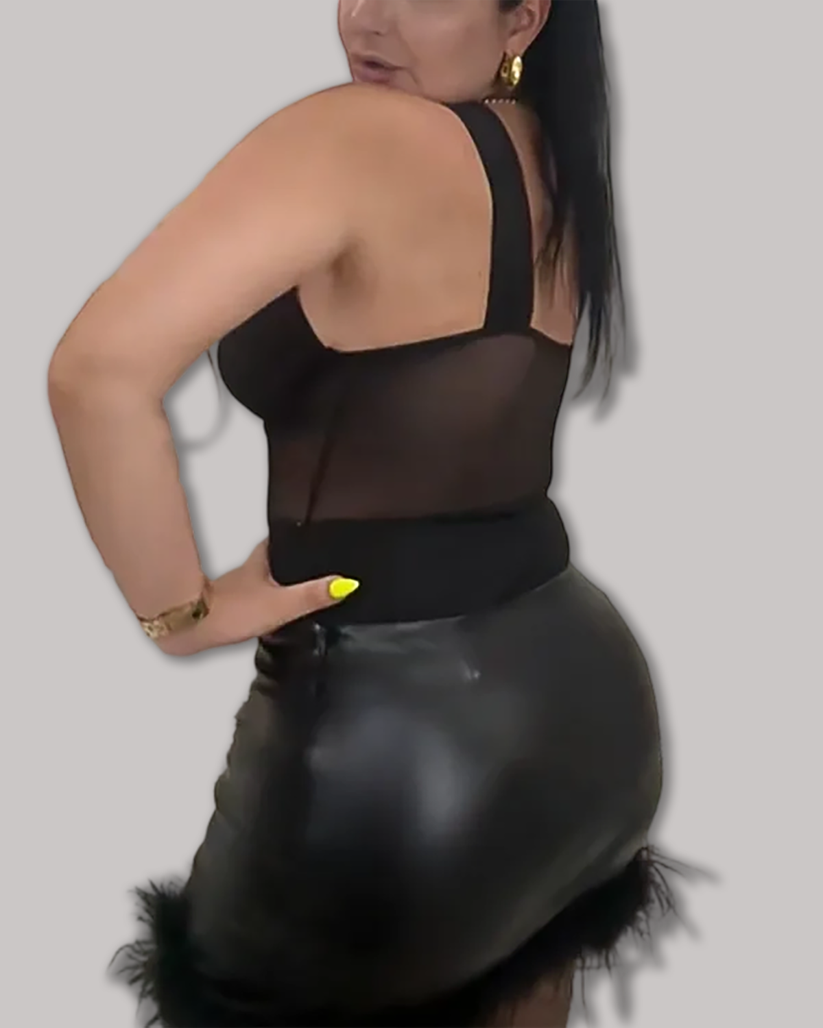 Underwire Boning Mesh Halter Body Shapewear