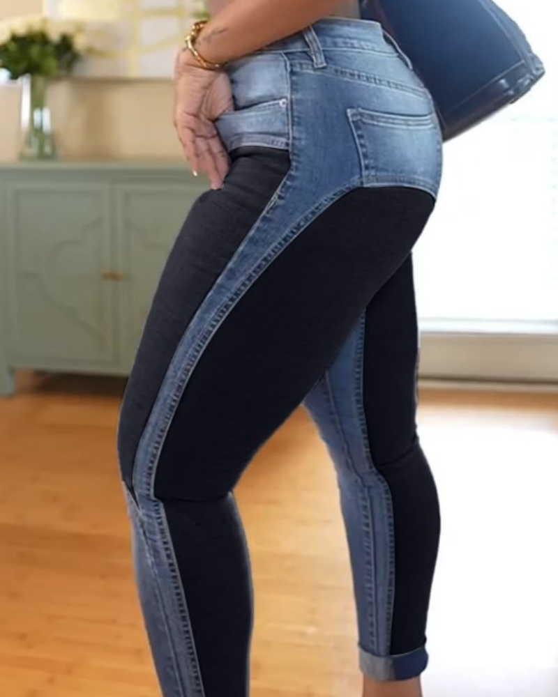 Personalized Patchwork Sexy Skinny Jeans（Pre-Sale）