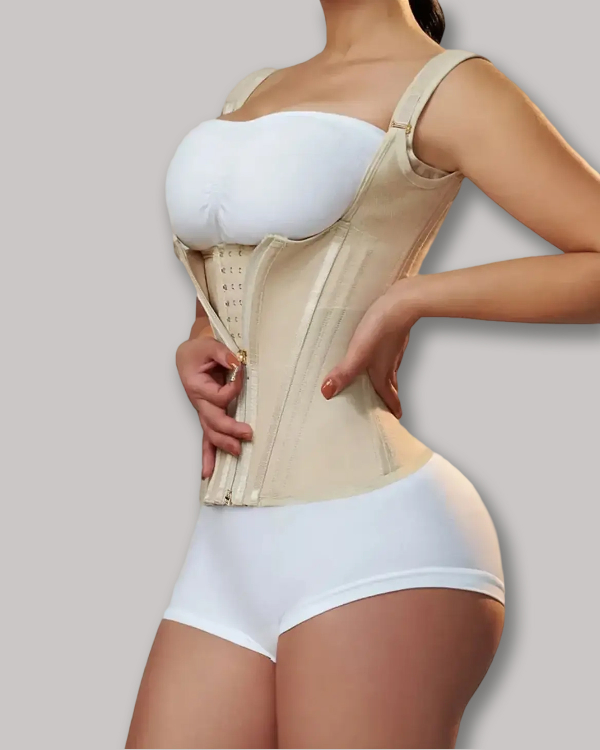 Waist Trainer for Women Corset Vest Body Shaper Cincher Trimmer Tank Top Sport Girdle with Steel Bones-Curvy-Faja