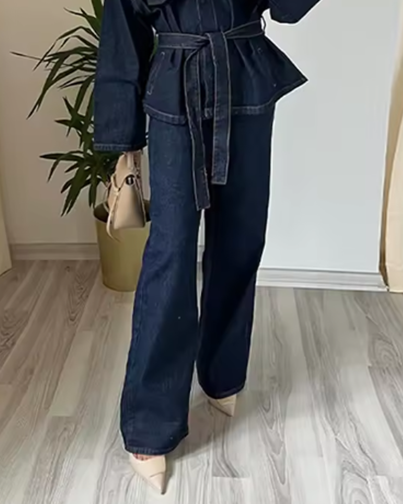 Retro Versatile Straight Leg Jeans