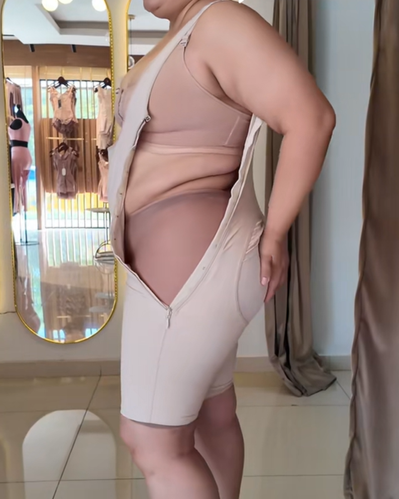 Plus Size Side Zipper High Compression Waist & Butt Lifter Shapewear Bodysuit（Pre-Sale）