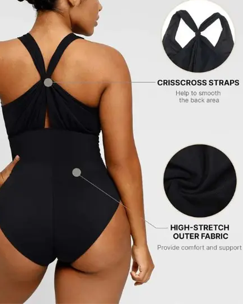 3-Way Wear Twist Front Tummy Control One Piece Swimsuit（Pre-Sale）