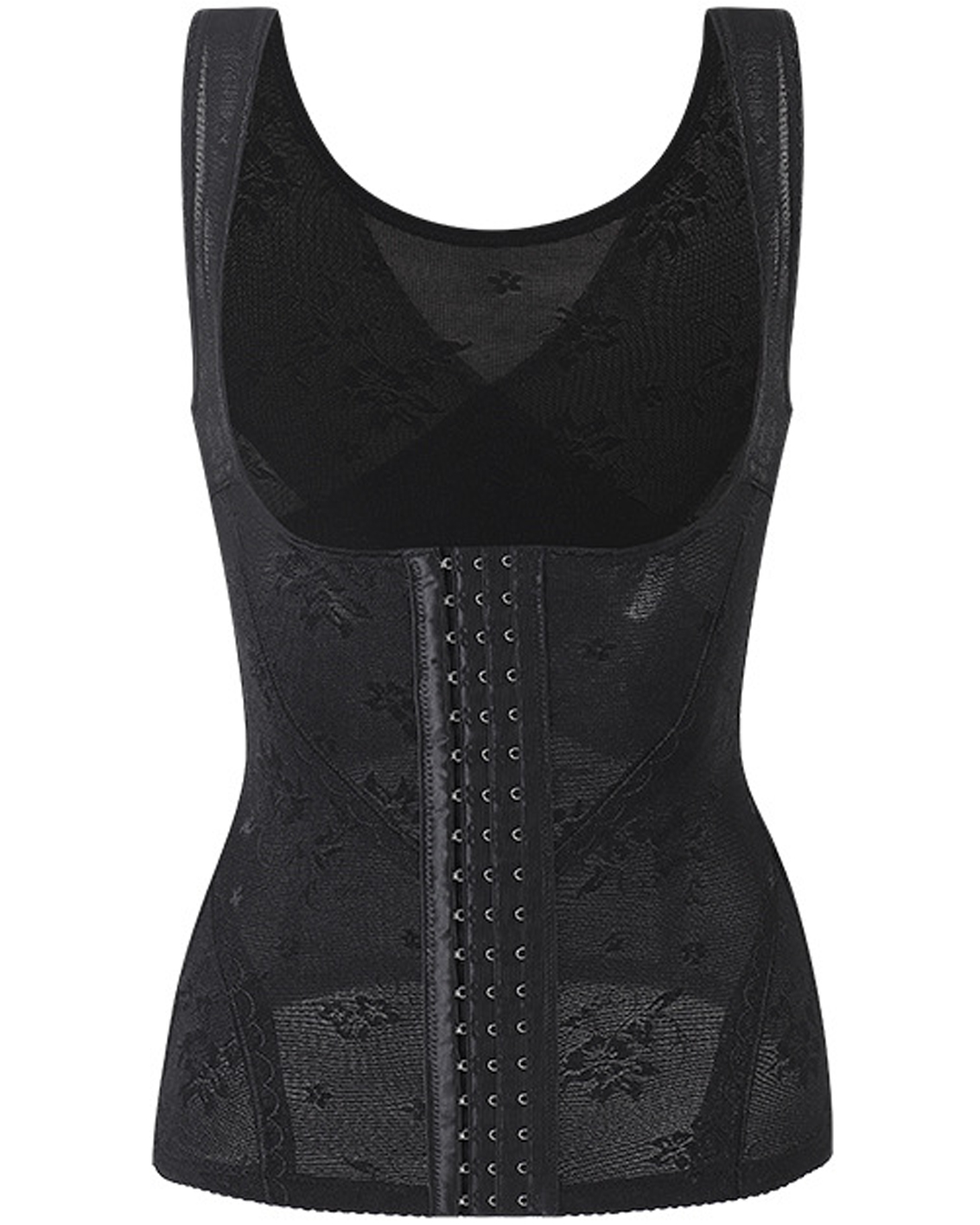 Jacquard Backless Tummy-Control Waist-Cinching Shaping Top-Curvy-Faja