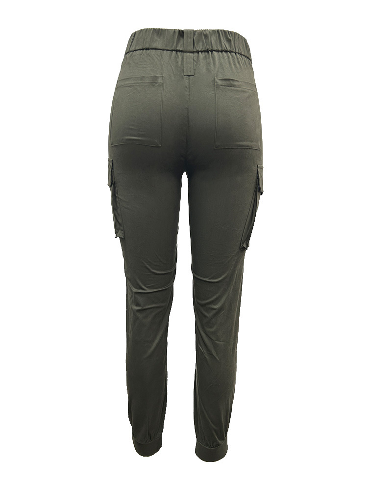 Stretched-Foot Cargo Pants