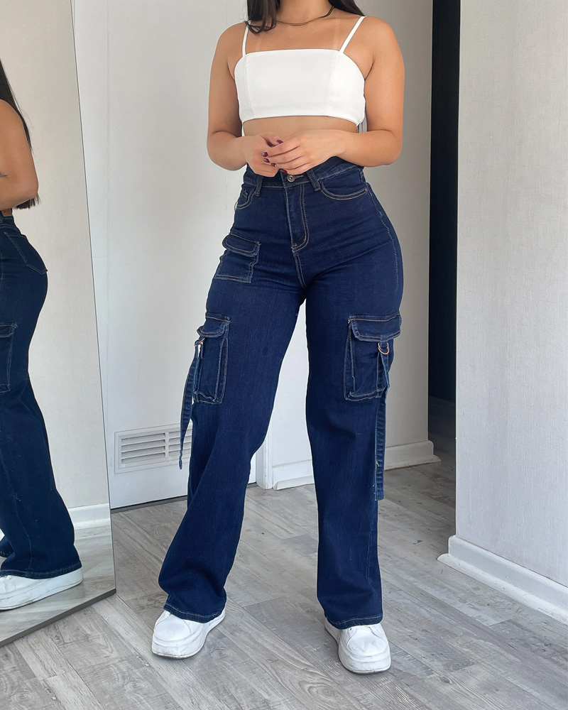 Multi-Pocket Cargo Jeans（Pre-Sale)