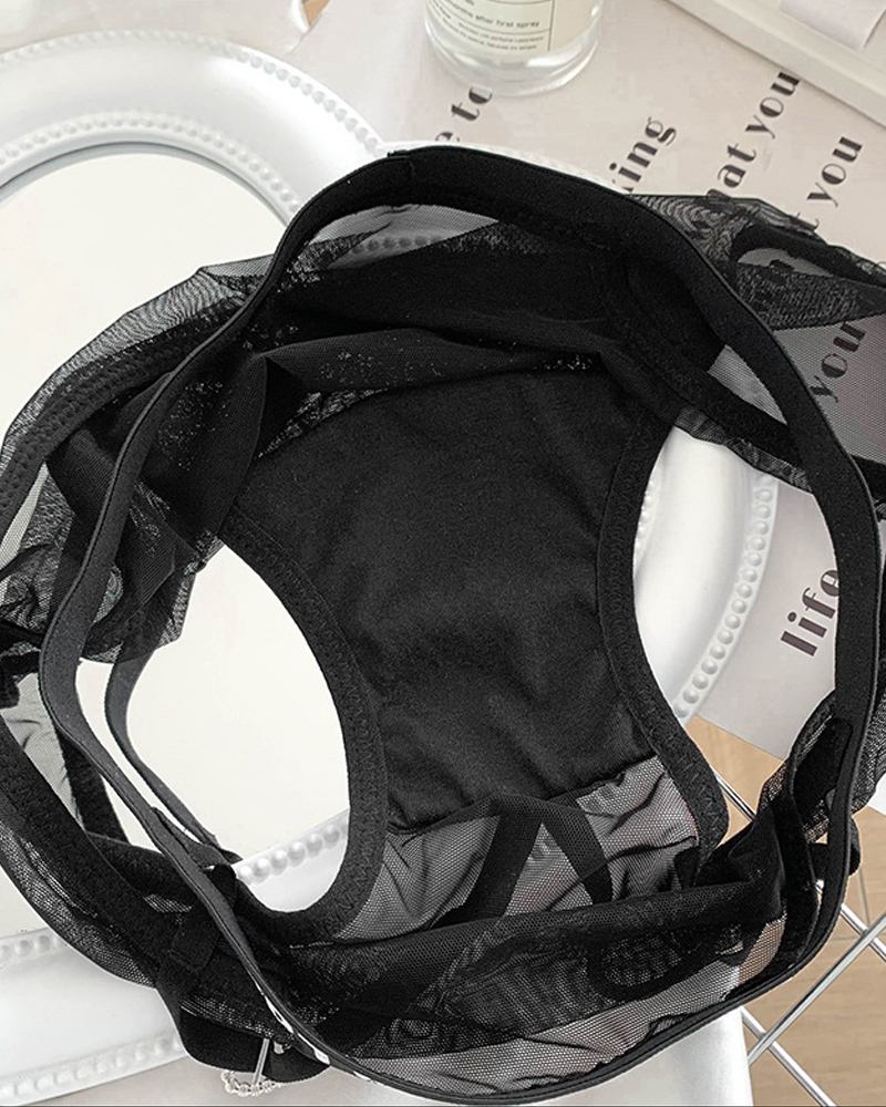 Lace Transparent Mesh Panties