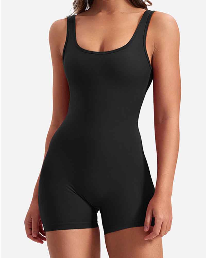 Backless Sleeveless Yoga Bodysuit
