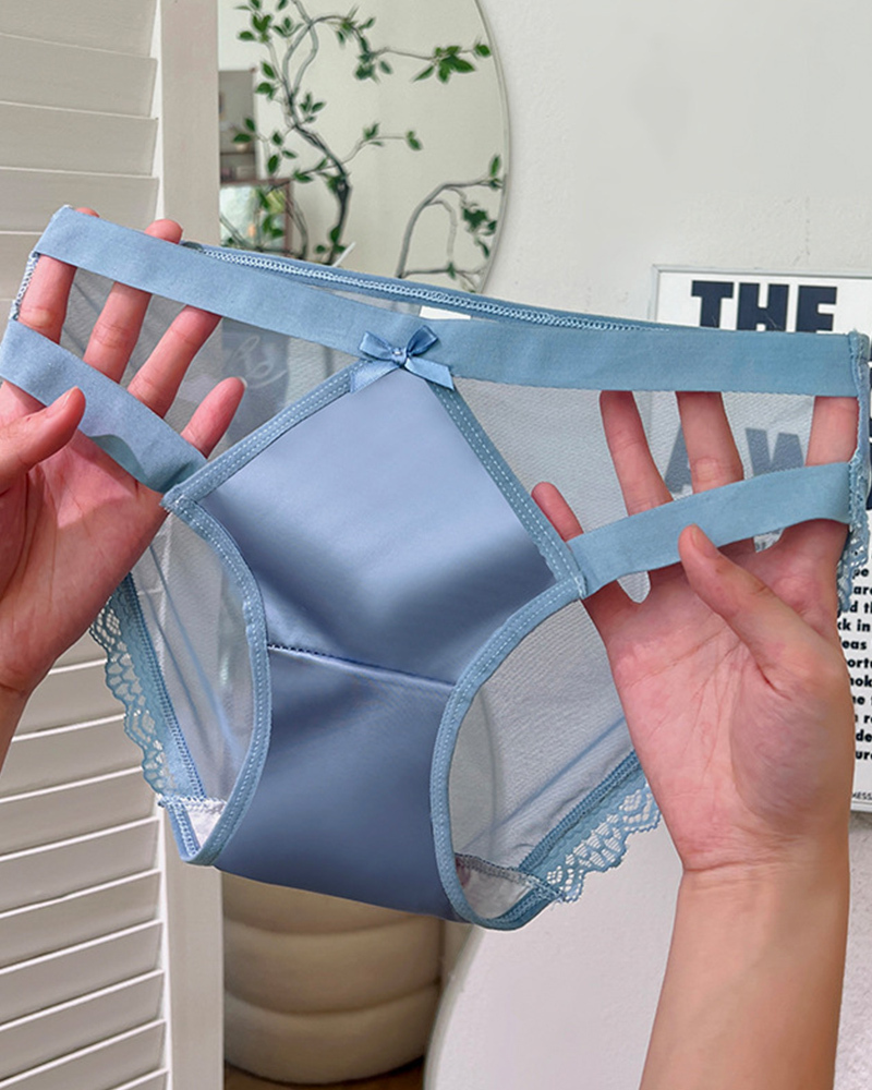 Sexy Hollow Satin Panties