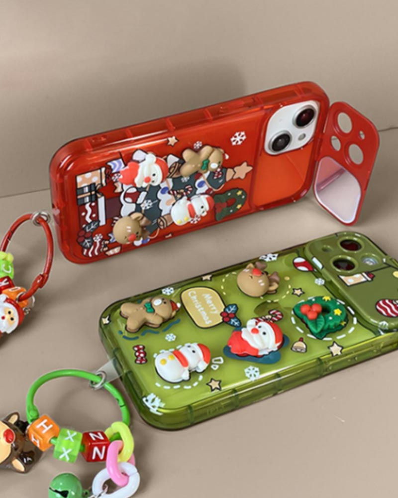 Christmas Flip Mirror Phone Case-Curvy-Faja