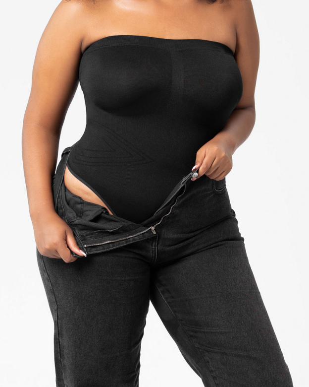 Bodysuit With Removable Straps-Curvy-Faja