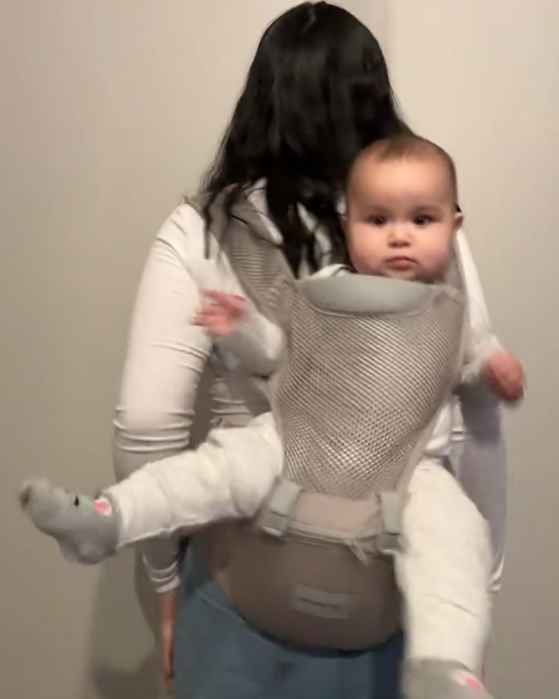 Baby Carrier Gray 3D Mesh Newborn CarrierErgonomic Easy-to-Use (Pre-Sale)