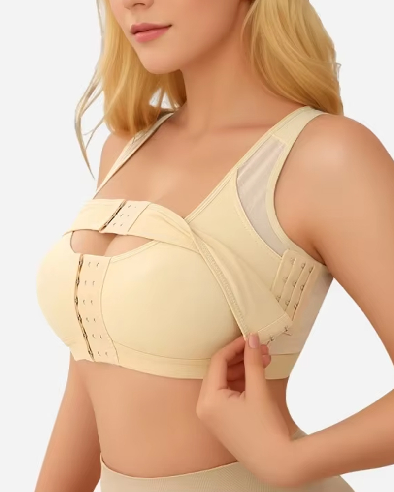 Front Clasp Shaping Bra-Curvy-Faja