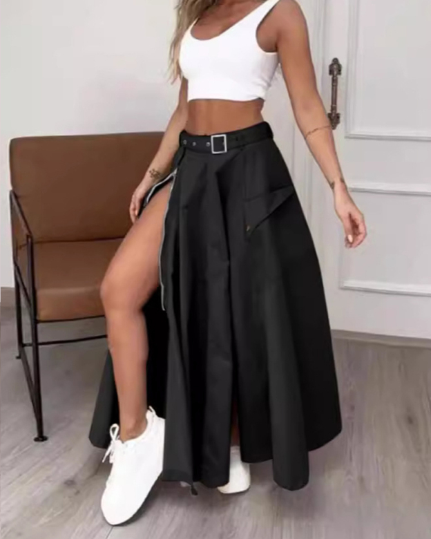 Fashion Casual Long Skirt-Curvy-Faja
