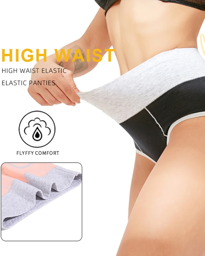 High Waist Cotton Crotch Sports Briefs