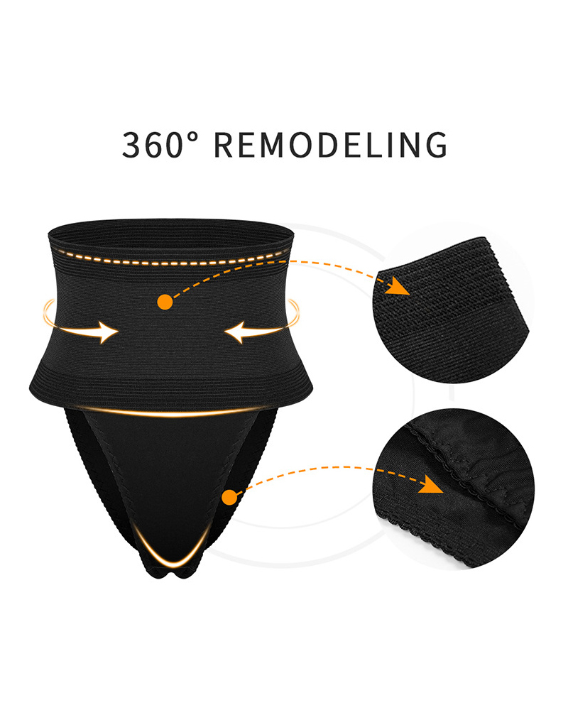 Waist Shorts Tummy Control High Waist Thong-Curvy-Faja