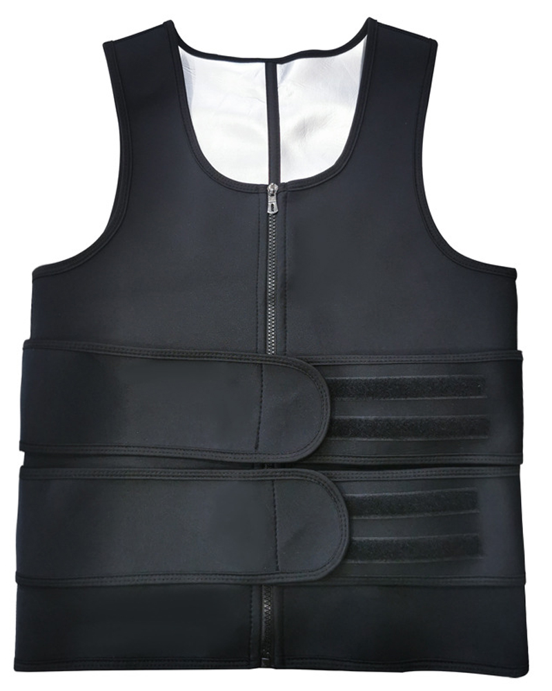 Men's Double Belt Tummy Control Vest Sweat-Proof Fitness Corset