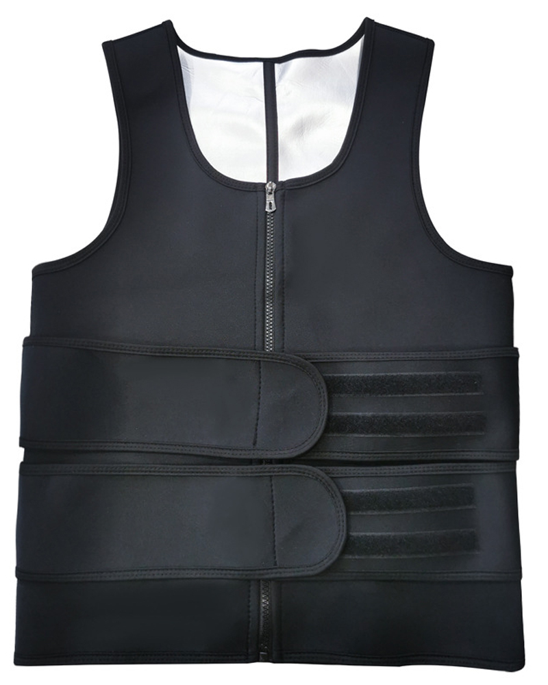 Men's Double Belt Tummy Control Vest Sweat-Proof Fitness Corset