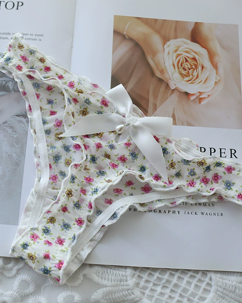 Sexy Mesh Pearl Thong-Curvy-Faja